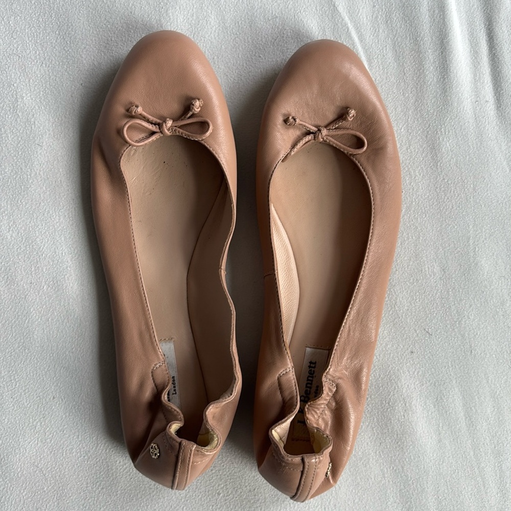 LK Bennett Tan Ballet Flats, US size 9.5